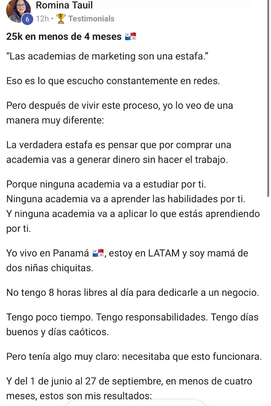 Testimonio de Romina — $25,000 en menos de 4 meses